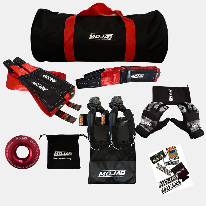 MOJAB OFFROAD Premium Recovery Kit ( 7 items + 3 Storage bag + 2 Velcro tape)