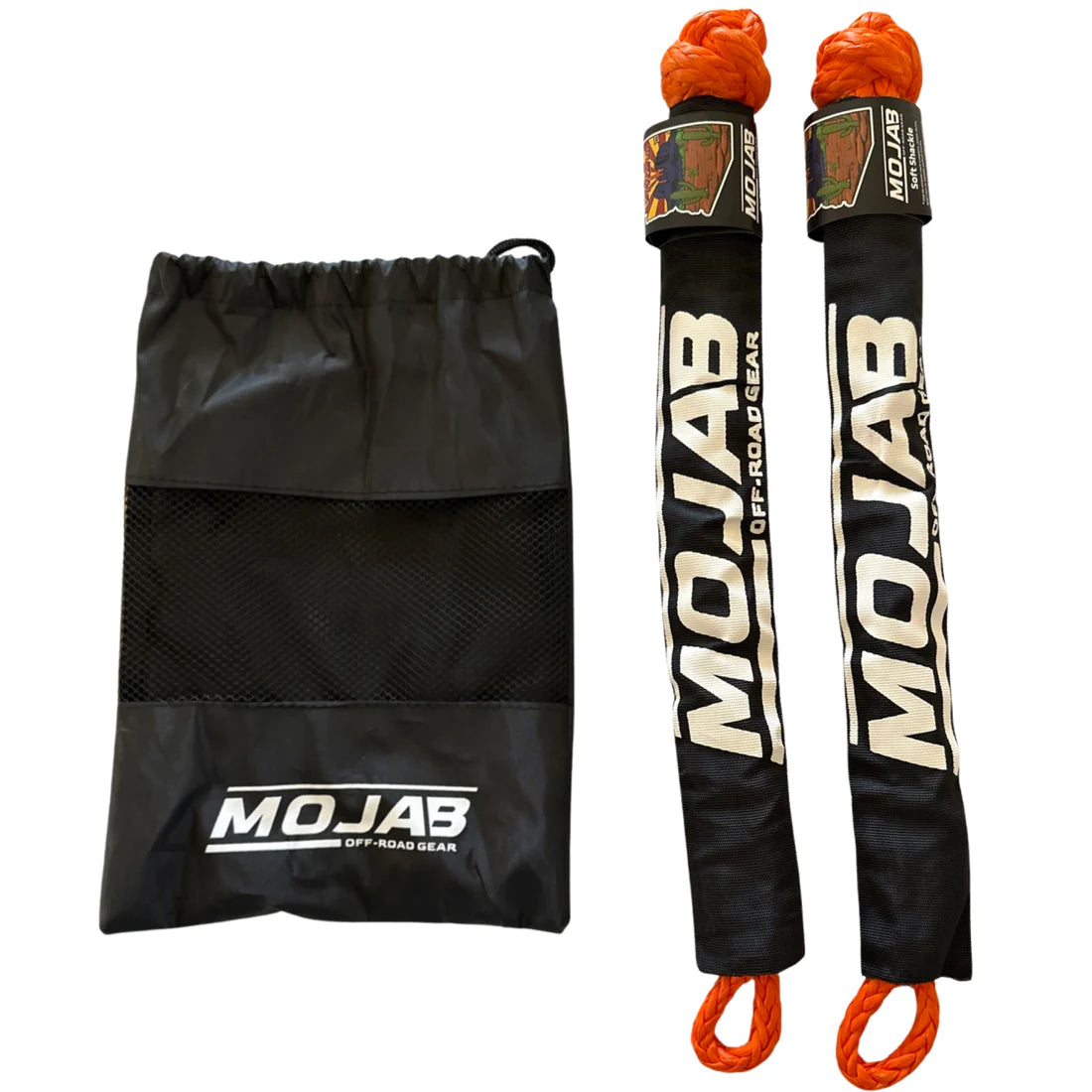 MOJAB OFFROAD  Soft Shackle 3/8'' x 19'' with sleeve and bag (Set of 2 Shackles) (Lifetime Warranty)