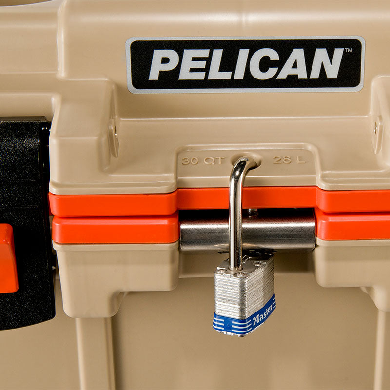 Pelican 30 Quart Cooler Tan/Orange
