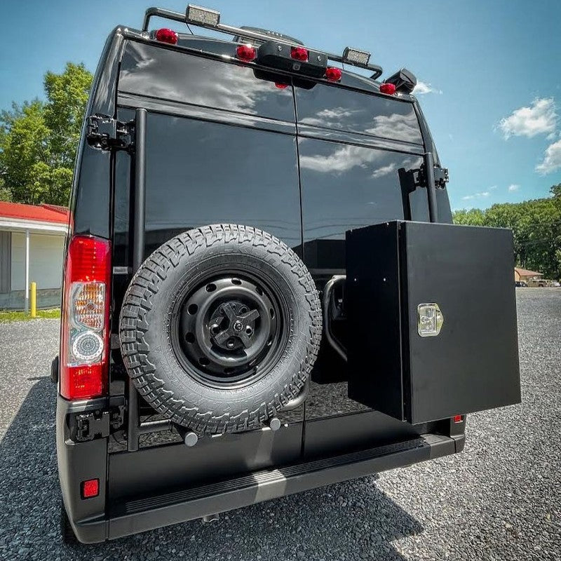 Aluminess Promaster Box/Tire Rack - Driver Side